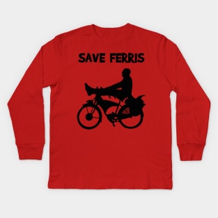 Save Ferris Pee Wee Herman Kids Long Sleeve T-Shirt
